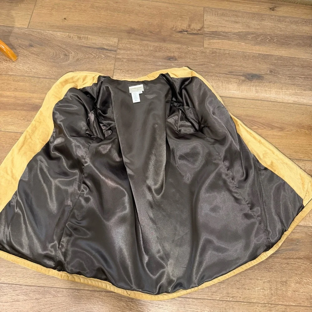 Coldwater Creek Wolf Faux Suede Coat Size PS - Picture 5 of 8